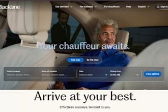 design taxi booking website chauffeur limousine taxi website car rental website