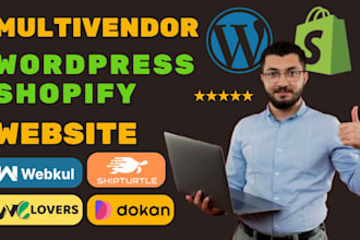 design multi vendor shopify and wordpress ecommerce marketplace website