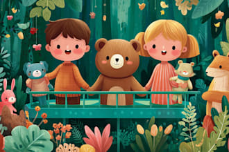 design joyful children book illustrations