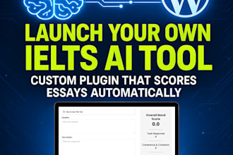 develop a custom wordpress plugin that gives ai powered ielts writing feedback