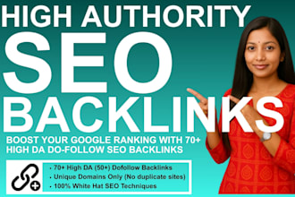 seo backlinks high quality dofollow high domain authority link building service