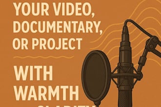 narrate your video, documentary, audiobook, or project with warmth and clarity