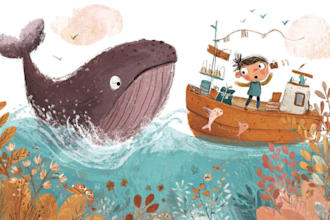 llustrate your children book with whimsy heart and detail