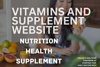 design vitamins  and supplement website nutrition health supplement website
