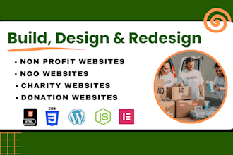 build non profit website, charity website, ngo website