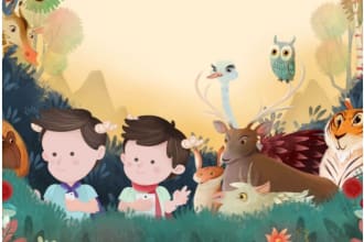 draw cute fairytale illustration