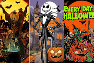 design retro vintage horror poster, halloween banner, comic, book cover, t shirt