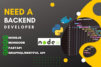 build microservices graphql or rest API with nodejs, nestjs, mongodb, fastapi