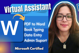 be your expert VA for data entry and text typing