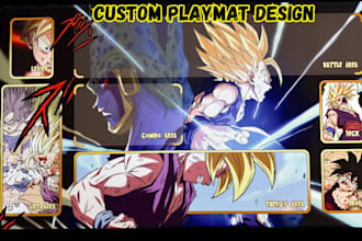 design custom anime tcg playmat for yugioh,mtg,pokemon or one piece
