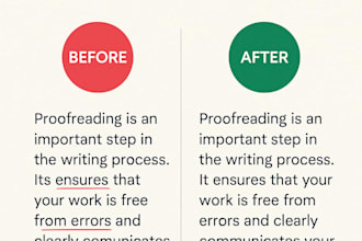 proofread your book or document for grammer, clarity and flow