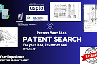 do detailed patent search and trademark check