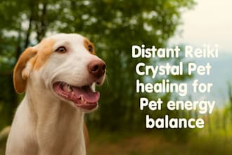 send reconnective crystal healing energy to heal your pet
