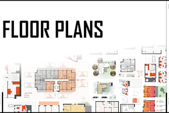 design architectural 2d floor plans, elevations, sections, roof, site plans