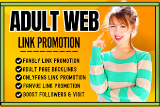promote fansly page, patreon link, adult web promotion
