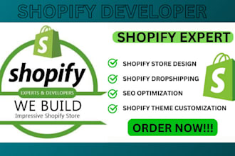 be your shopify developer, shopify expert, shopify website