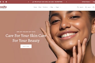 build skincare website cosmetic website skincare cosmetic shopify store