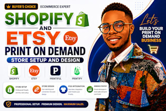 setup etsy print on demand, shopify print on demand, etsy pod, shopify pod store