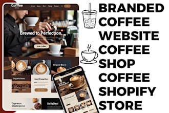 design coffee store coffee shop coffee dropshipping website cafe coffee website