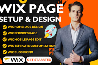 redesign or design wix home page, services page, booking appointment page error