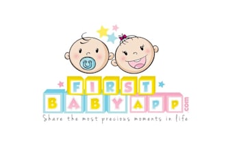 design high resolution first baby app logo