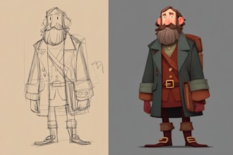 draw simple 2d game characters