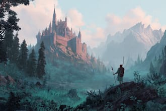 draw fantasy storytelling landscape