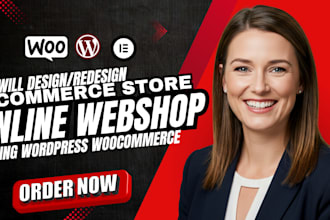 redesign wordpress elementor website ecommerce woocommerce webshop business