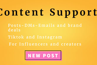help content creators with email and admin tasks