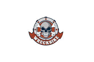 create attract unique web shop logo with skull