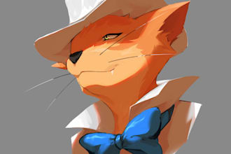 draw furry fanart for you