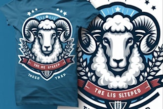 design mascot t shirt sheep logo
