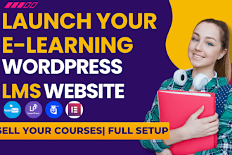 create an elearning lms website with tutor lms, learndash, and learnpress