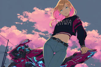 draw you anime style art illustration