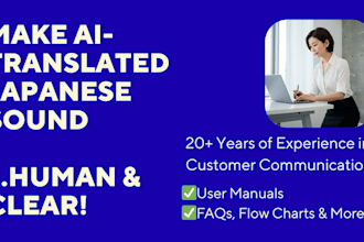 humanize ai translated japanese for business use