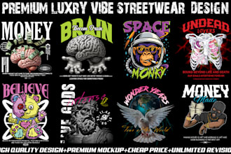 design urban edgy streetwear t shirt graphics