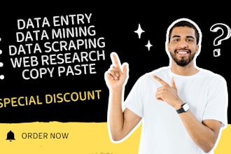 be your virtual assistant for data entry, typing, copy paste and web research