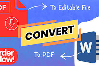 convert PDF to word and retype scanned documents