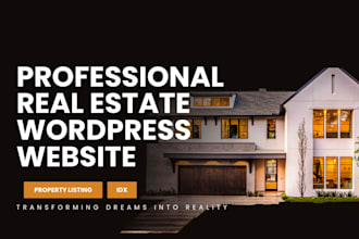 build responsive real estate wordpress website with idx and CRM
