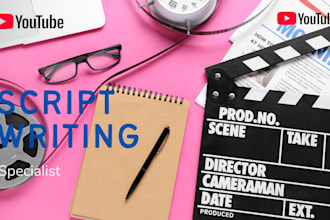 youtube script writer video script writer ad script writer screenplay writer