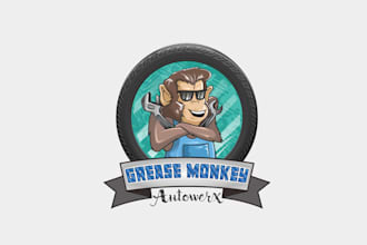 design excellent grease monkey logo