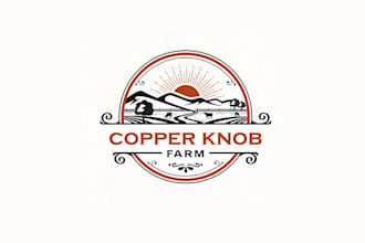 design modern eye catching logo for copper knob farm