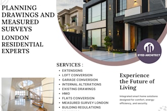 do UK planning drawings with onsite london survey included
