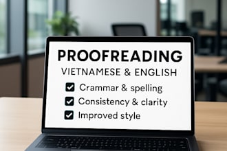 proofread or edit your vietnamese or english work, book