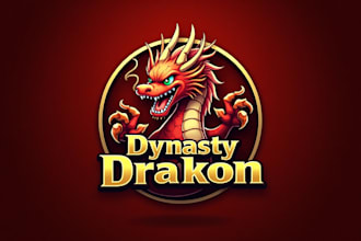 create asian dragon mascot logo for your business