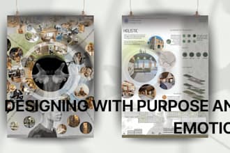 create a professional interior design presentation board