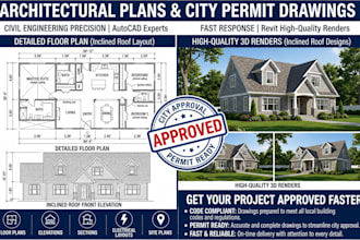 architect of city permit drawings, 2d floor plans, blueprints and 3d renderings