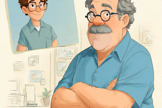 draw cute disney cartoon portrait