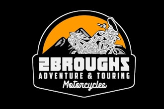 design high resolution adventure motorcycle logo