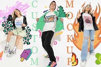 create realistic custom t shirt mockup in high quality
